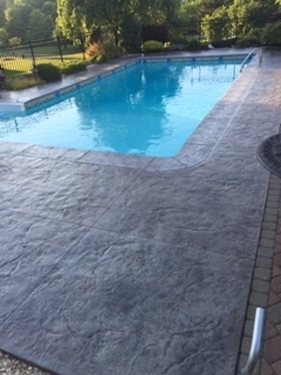 Stamped Concrete Pool Deck in Northern New Jersey